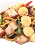 Hokkien Mee With Roasted Pork And Scallop