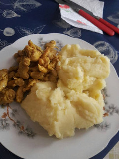 Una foto de Pollo al curry