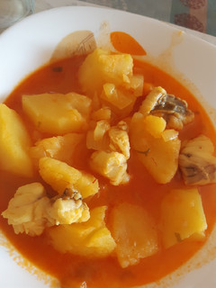 Una foto de Papas con rape