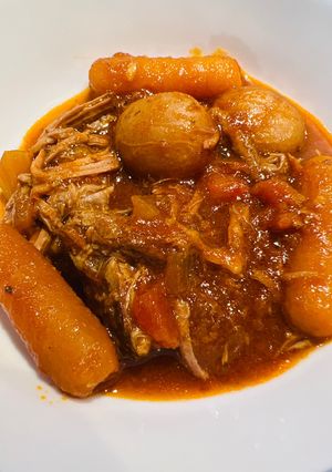 A picture of Crockpot Shredded Italian Chuck Roast.