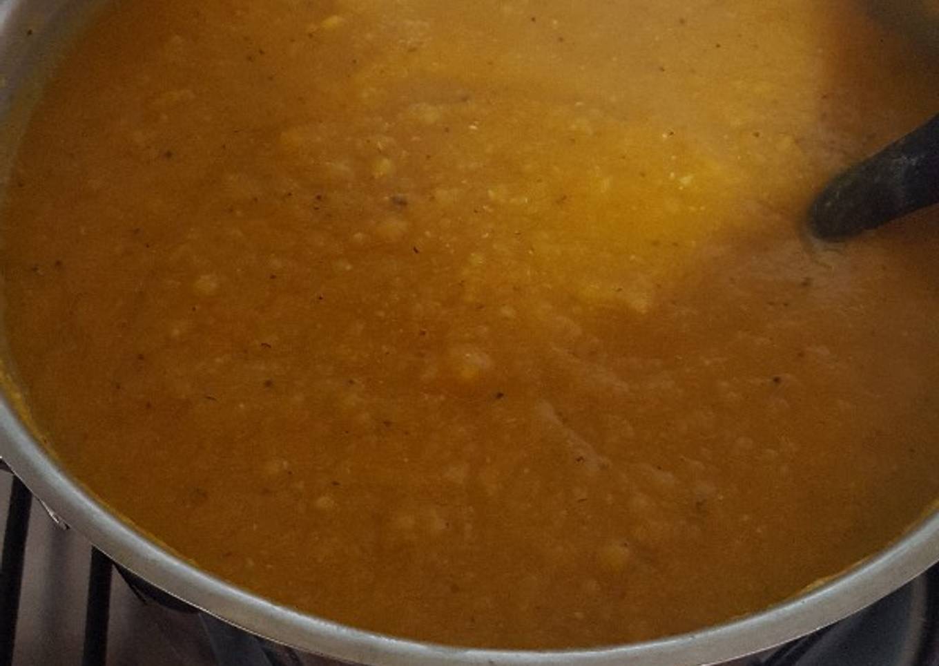 Soupe potiron et lentilles corail