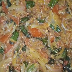 Pyazi bhindi A picture of Pyazi bhindi.