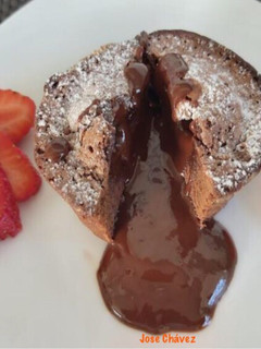Una foto de Coulant de chocolate