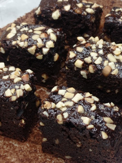 Foto resep (Sourdough Discard) Peanut Brownies