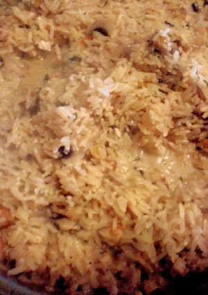 Una foto de Arroz con champiñones