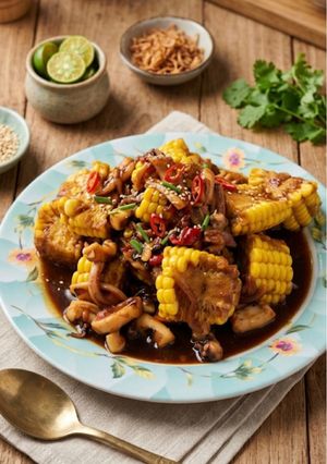Foto resep Cumi Jagung Saus Padang