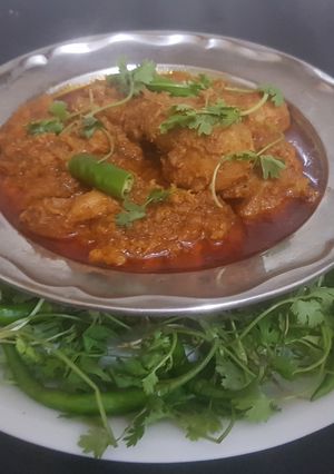 A picture of Chicken rara fancy chicken ka salan I rara chicken.