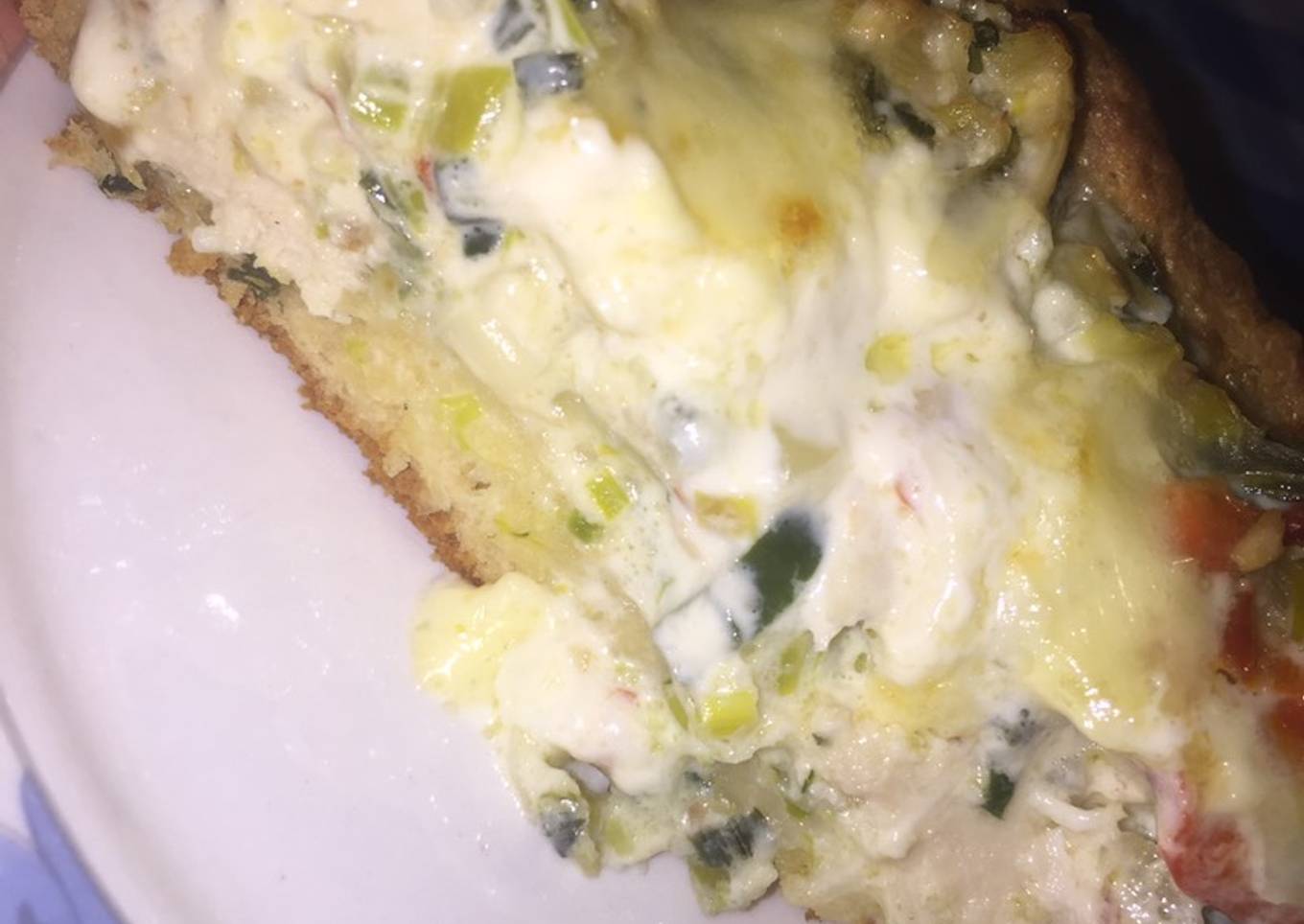 Tarta de Pollo, Puerros y Crema de Leche