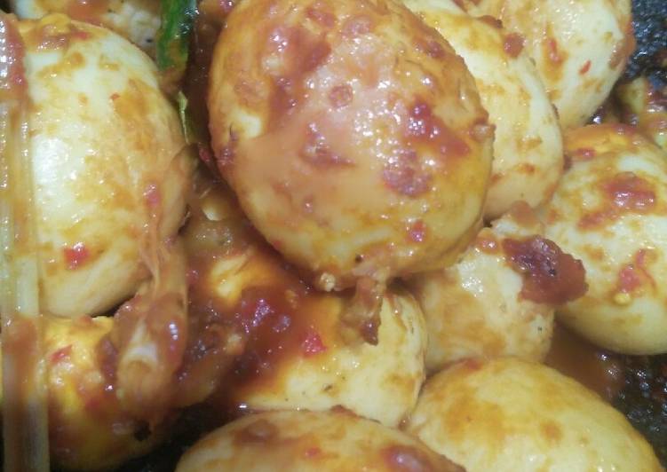 Sambal telur bumbu kencur