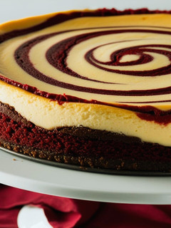 Una foto de Red velvet Brownie cheesecake