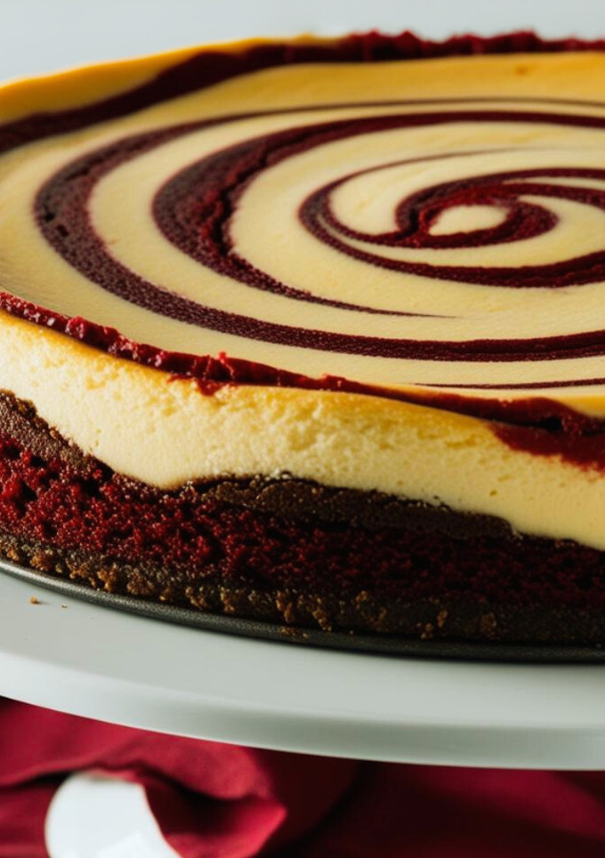 Una foto de Red velvet Brownie cheesecake