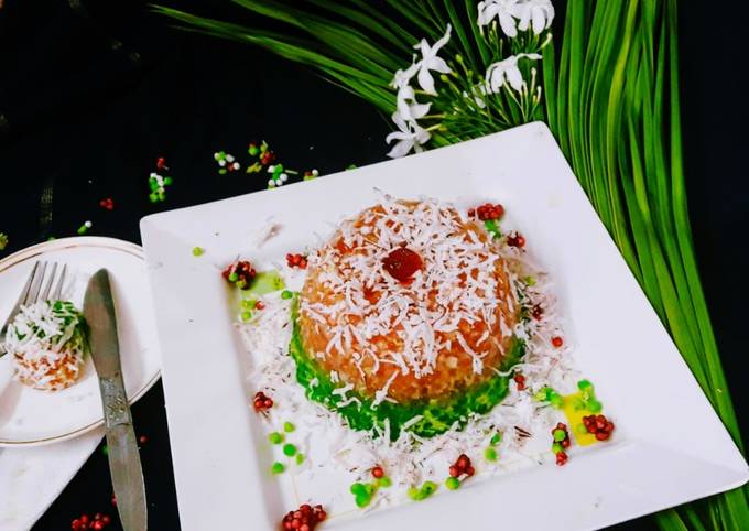 Steamed Sago Pearls Pudding With Coconut