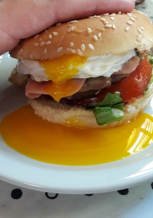 Una foto de Hamburguesa casera