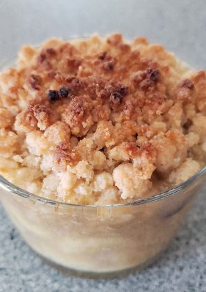 Une photo de Crumble banane chocolat