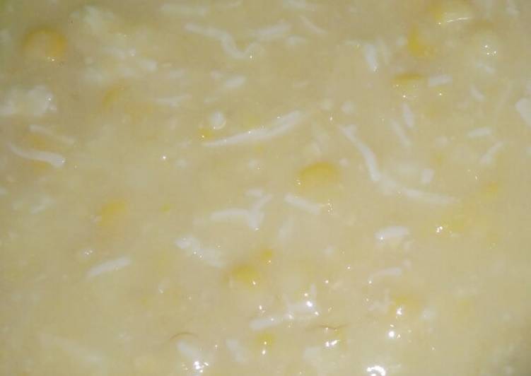 Langkah Mudah untuk Menyiapkan Bubur jagung keju yummyyy 😋 mudah bikinnya, Enak