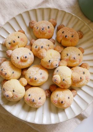 零技巧「小熊雪球餅乾」拌一拌好簡單！！ 的食譜成品照片