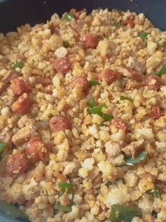 Una foto de Migas de pan con chistorra