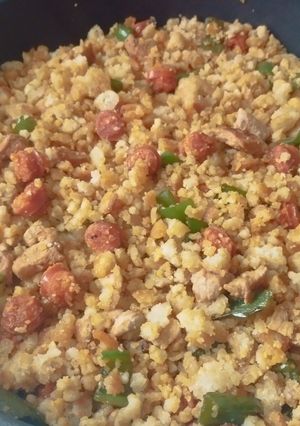 Una foto de Migas de pan con chistorra
