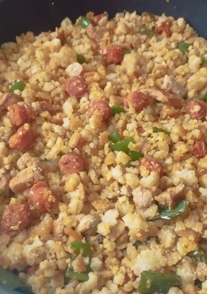 Una foto de Migas de pan con chistorra