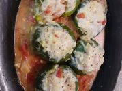 Una foto de zapallitos rellenos sin carne