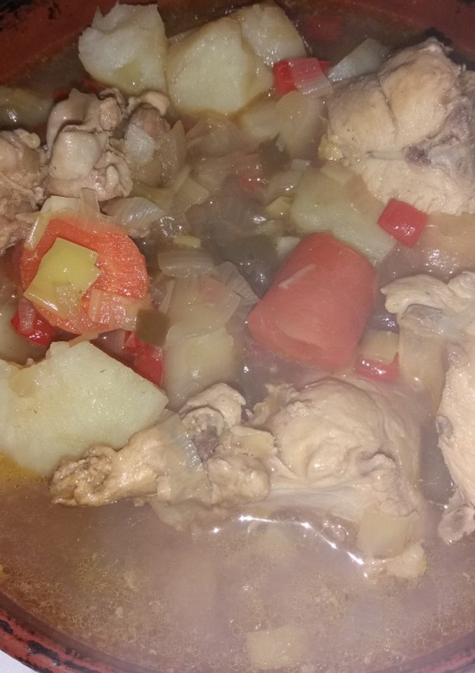 Una foto de Pollo de campo guisado con curry
