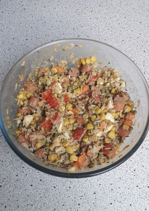 Une photo de Salade de riz complète