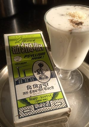A picture of Isabgol masala buttermilk.