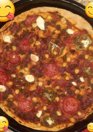 صورة لوصفة بيتزا 😋😍