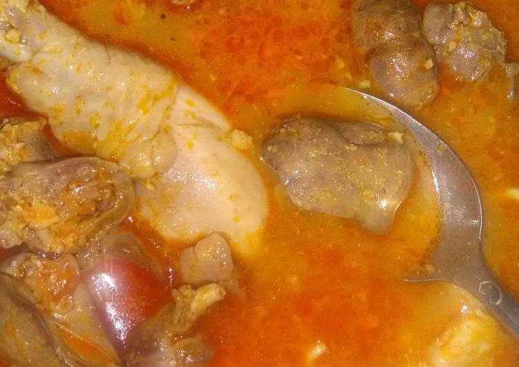Resep Ampela Ati Ayam Kuah Merah, Sempurna