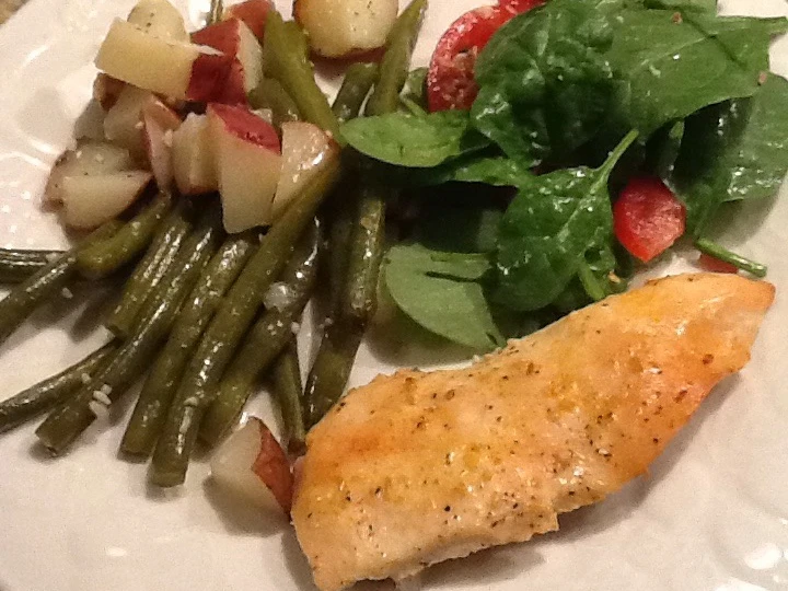Simple Way Prepare Recipe Garlic &amp;amp; Lemon Chicken with Red Potatoes &amp;amp; Green Beans that is Really Delicious, Appealing}