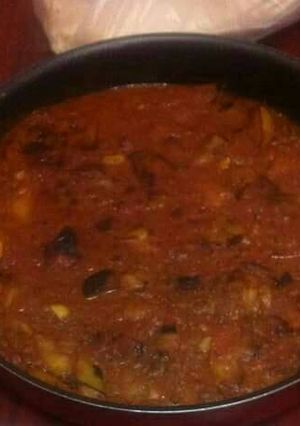 صورة لوصفة باذنجان بالبندورة
