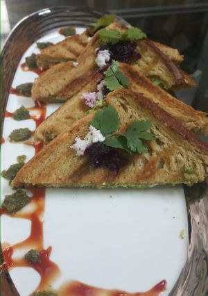 A picture of Grilled Broccoli Cheese Sandwich.