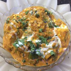A picture of Soya chaap curry.