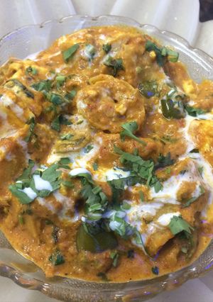 A picture of Soya chaap curry.