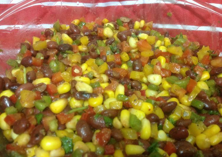 Mexican corn and bean salad