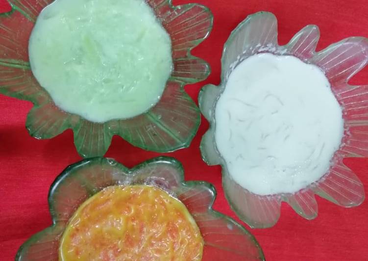 Easiest Way to Cook Perfect Tri-colour kheer