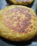 Pan🥯de plátano🍌y maiz🌽sin harinas en sartén🍳🥯🌽