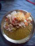 Arroz 🍚 con almeja y sardina con ensalada rusa