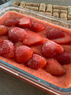 Una foto de Sorbete de fresas 🍓