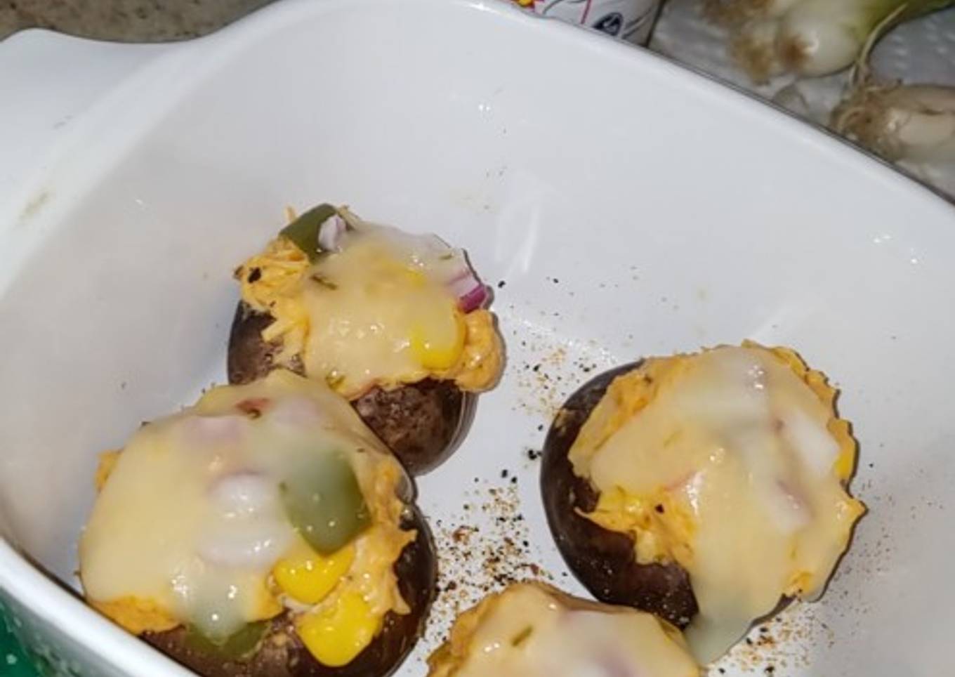 Easiest Way to Prepare Award-winning Buffalo Chicken Dip Stuffed Baked
Mushrooms