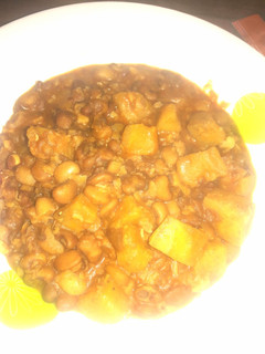 A picture of Plantain and beans porridge.