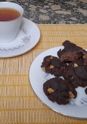 Una foto de Galletitas de chocolate y nuez Sin azúcar, sin endulcorante y sin manteca