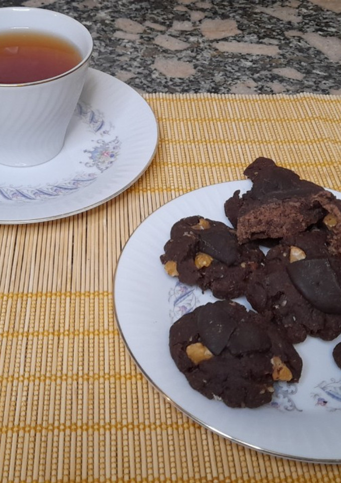 Una foto de Galletitas de chocolate y nuez Sin azúcar, sin endulcorante y sin manteca