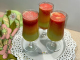 یخ در بهشت سه رنگ Three-color smoothie