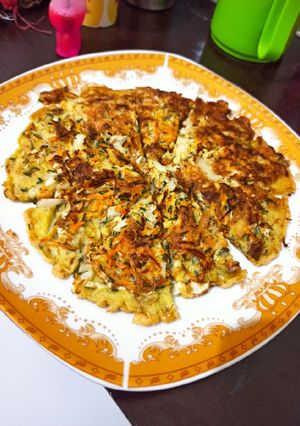 Foto resep Bakwan sayur dadar less flour less oil