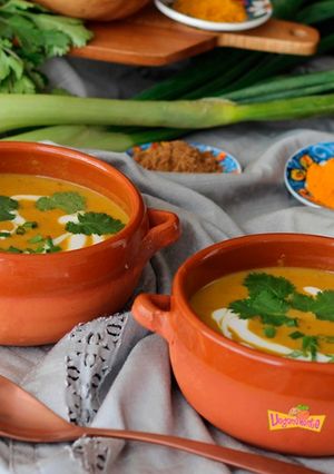 Una foto de Sopa de Calabaza al Curry