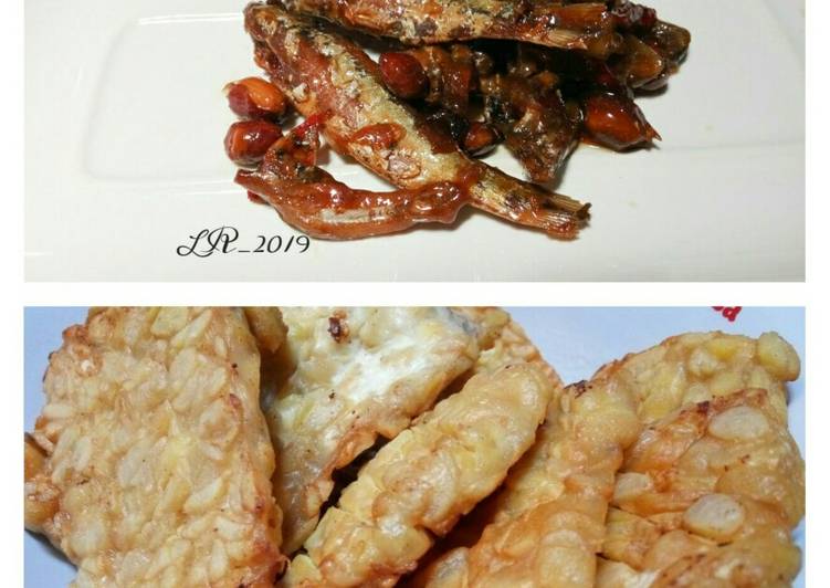 Resep masakan Ikan Teri Kacang Pedas Manis + Tempe Goreng | Cara Buat Ikan Teri Kacang Pedas Manis + Tempe Goreng Yang Enak Dan Lezat