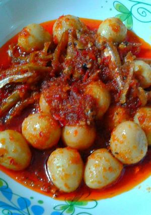 Foto resep Sambel tumis telur puyuh dan teri