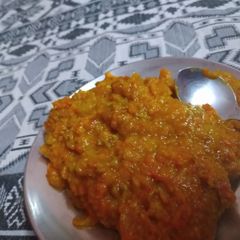 A picture of Baingan ka bharta.