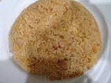 رز بالعدس الأصفر مع البطاطس المحمرة والسلطه